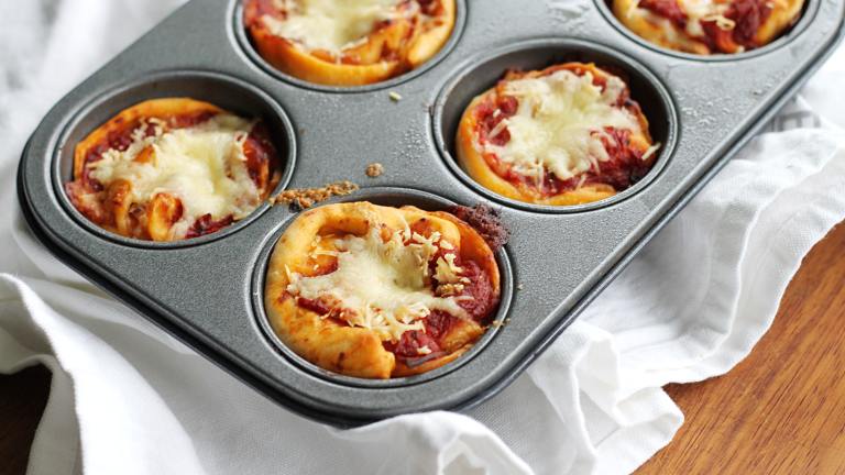Muffin Pan Pizza Rolls Created by Swirling F.