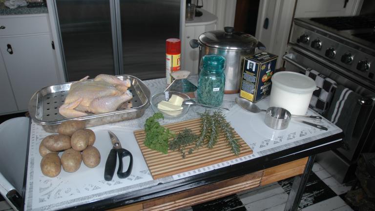 Brined Roasted Chicken - 500 Degrees Created by Sweetiebarbara