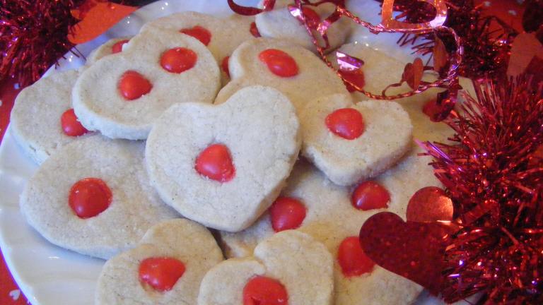 Valentine Cinnamon Shortbread Cookies Created by Seasoned Cook