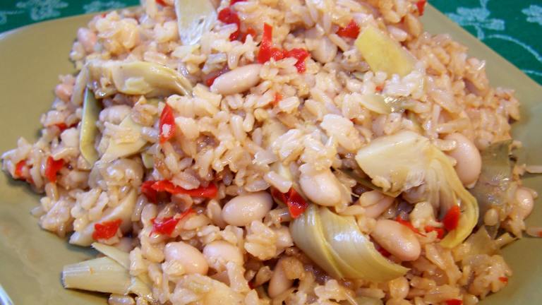 Vegetarian Lemon Rice With Artichokes and Chickpeas created by Rita1652