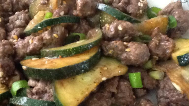 Stir-Fried Zucchini and Beef Created by babeudoo ..