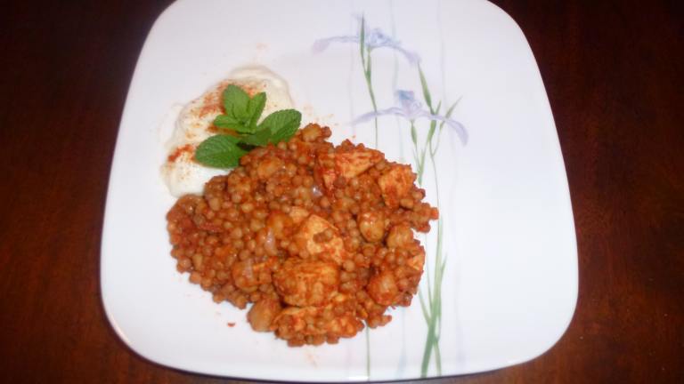 Maftoul With Chicken - Middle Eastern (Israeli Cous Cous) Created by Amanda Ellis