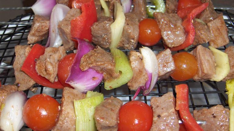 BBQ Caribbean Beef Kabobs Created by Derf2440