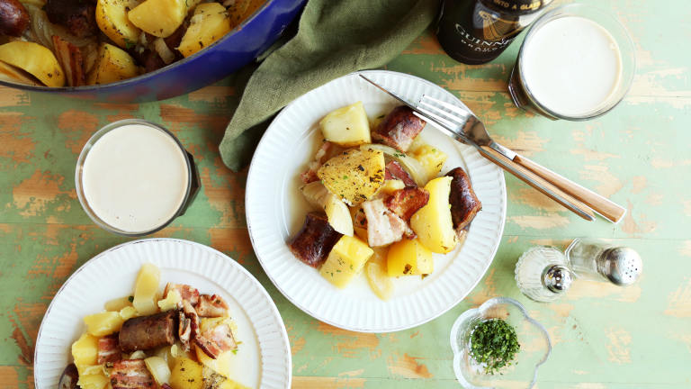 Dublin Coddle - Irish Sausage, Bacon, Onion and Potato Hotpot Created by Jonathan Melendez 