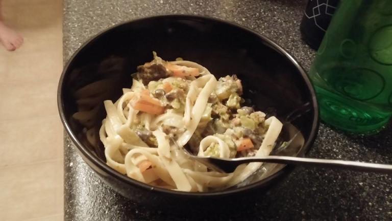 Slow Cooker Vegetable Fettuccine Alfredo created by Anonymous