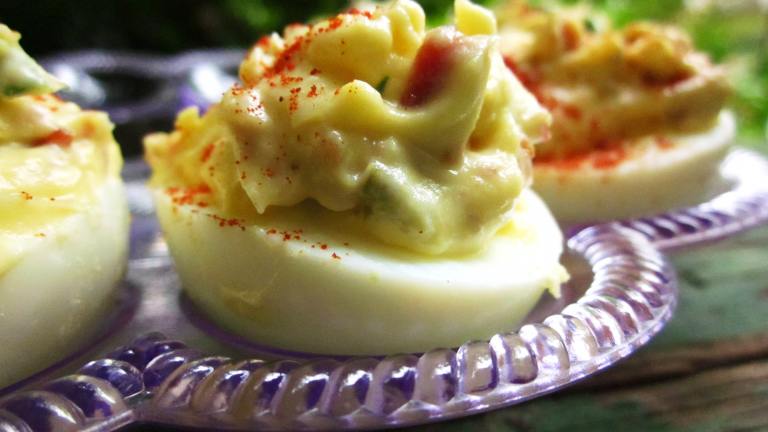Appetizing Bacon Deviled Eggs created by gailanng