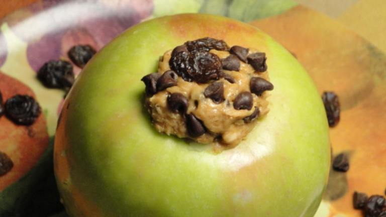 Peanut Butter, Chocolate, Raisin Stuffed Apples ! Created by Debbwl