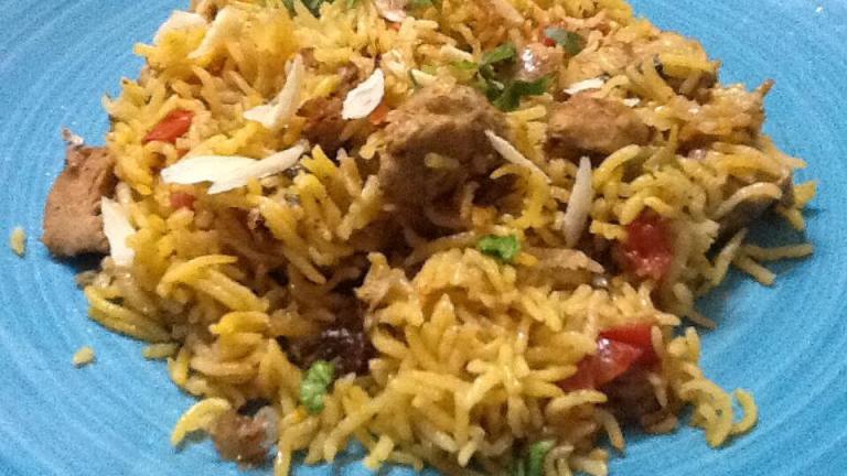 Kashmiri Chicken, Cardamom and Saffron Pilau: Spiced Indian Rice created by zara9284