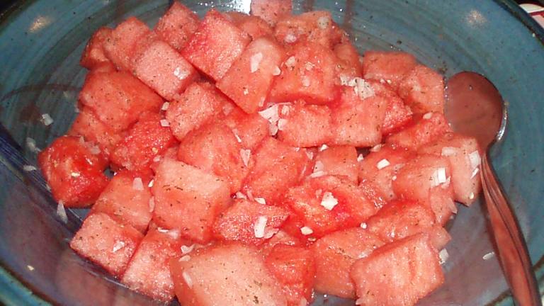 Mum's Onion and Watermelon Salad Created by Salsa Girl
