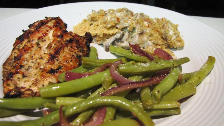 Tasty Sauteed Green Beans & Red Onions Created by loof751