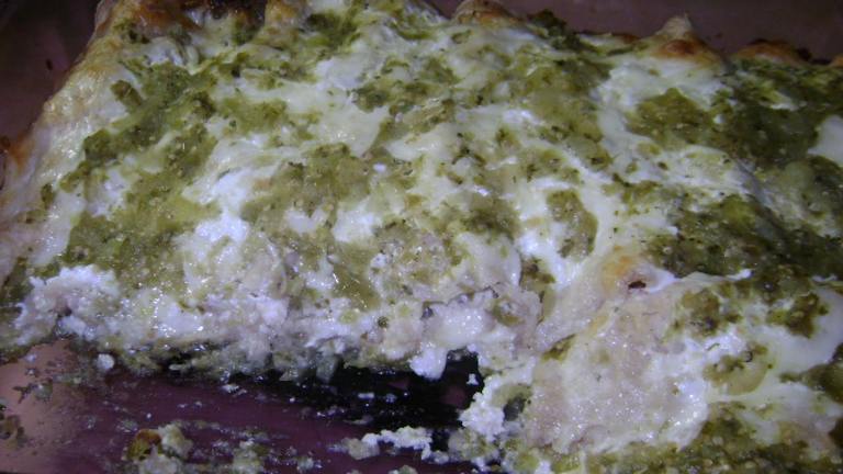 Chicken and Green Chile Enchiladas With Goat Cheese Cream Sauce Created by Ms. Poppy