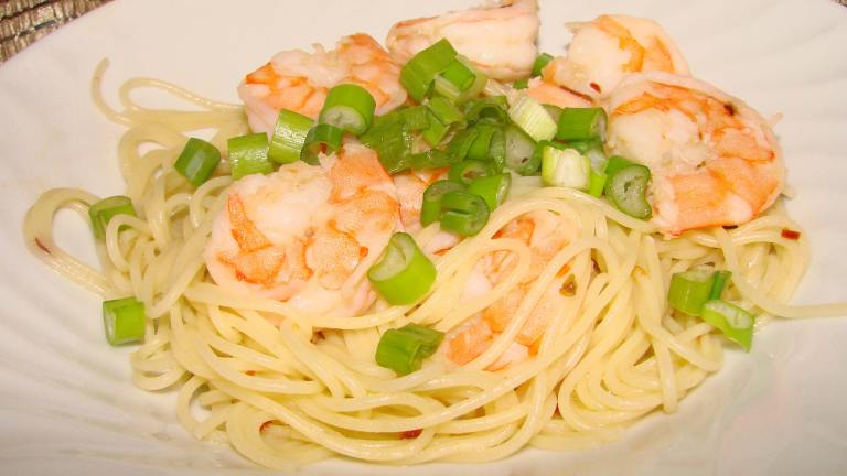 Shrimp and Angel Hair Pasta Created by Boomette