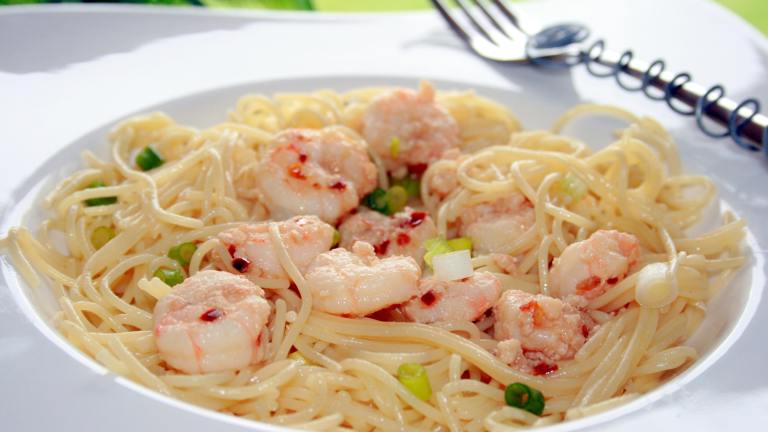 Shrimp and Angel Hair Pasta Created by Tinkerbell