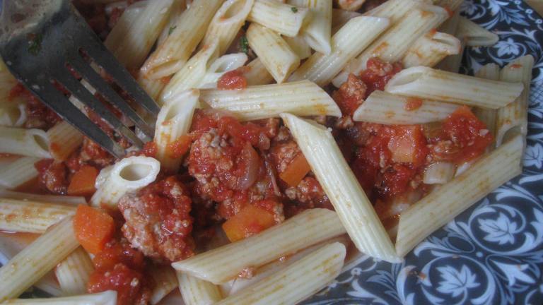 Authentic Rigatoni Bolognese created by Scarlett516