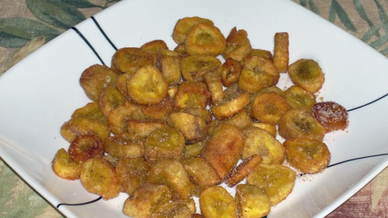 Fried Green Bananas created by Chef Joey Z.