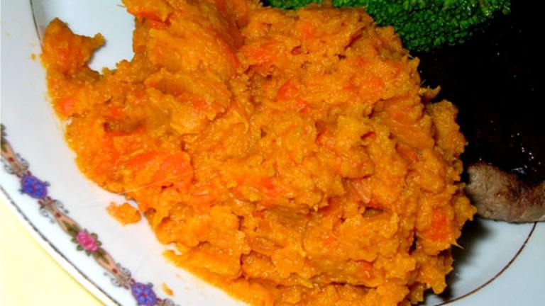 Mashed Carrot & Sweet Potato Created by justcallmetoni