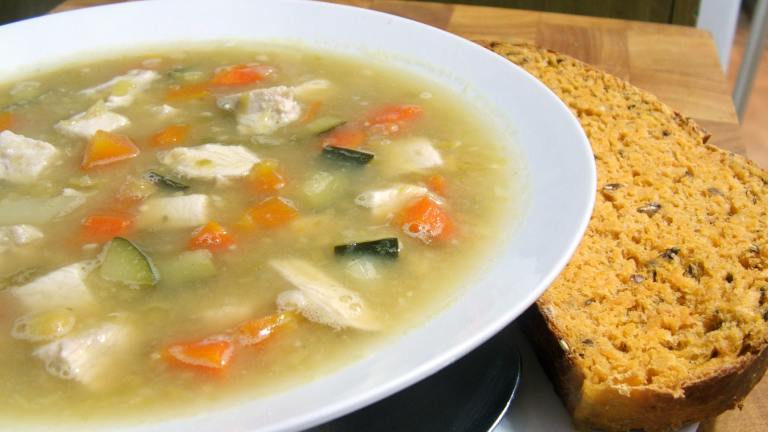 Hearty Chicken and Vegetable Soup Created by Fairy Nuff