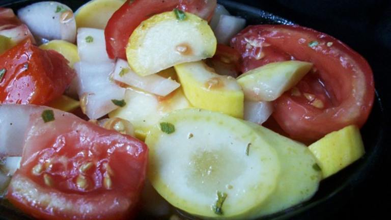 Zucchini, Tomato, Tarragon and White Wine Salad Created by 2Bleu