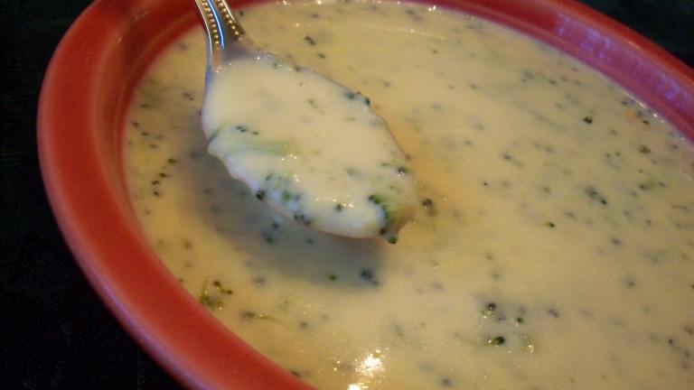 Cream of Broccoli Cheddar Soup Created by Parsley