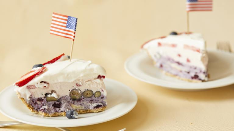 Red, White, and Blue Ice Cream Pie Created by eabeler