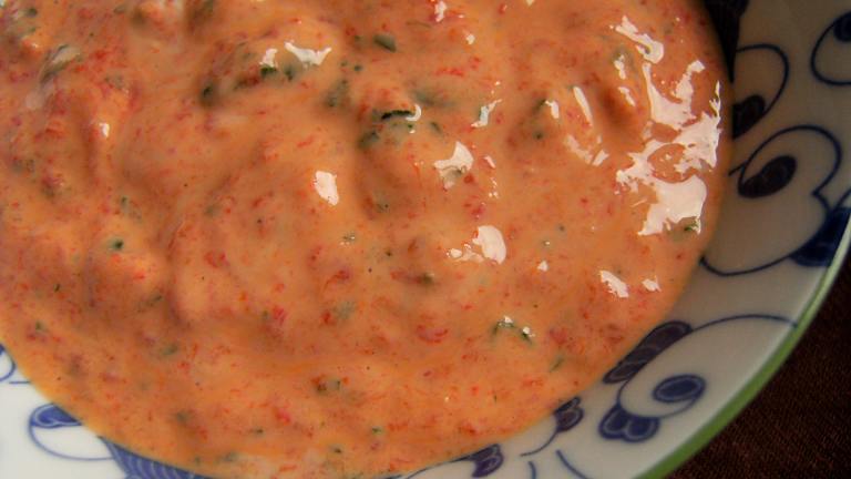 Guilt Free Creamy Roasted Red Pepper & Basil Dip (Low Fat) Created by Lalaloula