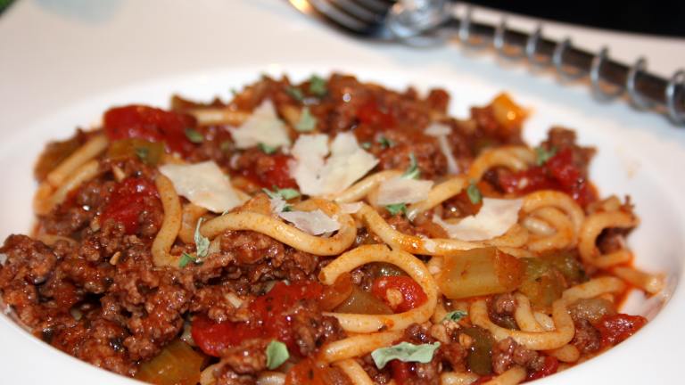 One Dish Savory Spaghetti Created by Tinkerbell