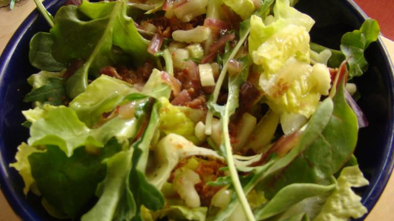 Greens With Hot Bacon Dressing Created by pattikay in L.A.