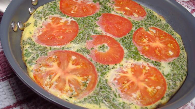 Garden Herb and Onion Frittata Created by Lori Mama