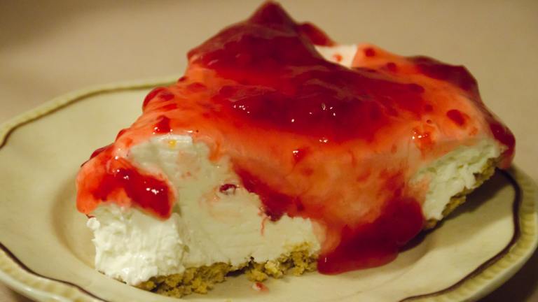 Strawberry-Topped No Bake Cheesecake created by truebrit