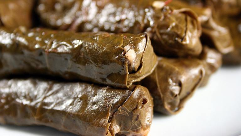 Dolmathakia Stuffed Grape Leaves created by Chef floWer