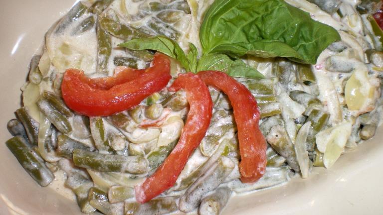 Loby (String/Green Beans With Sour Cream and Tomatoes) Created by Julie Bs Hive