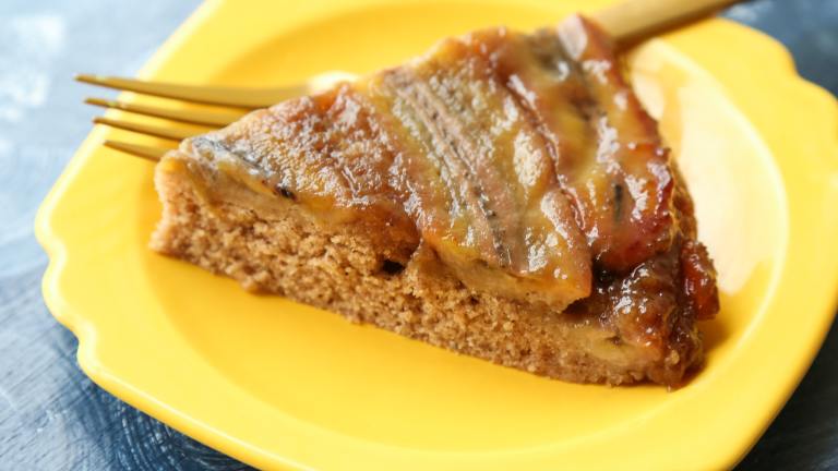 Slow Cooker Banana Upside Down Cake Created by Probably This