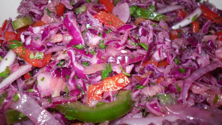 Jicama Cilantro Red Cabbage Slaw created by Oliver  Fischers Mo