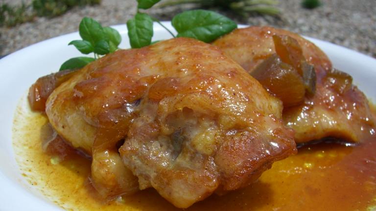 Chicken Thighs in a Mango Curry Marinade Created by ChefLee