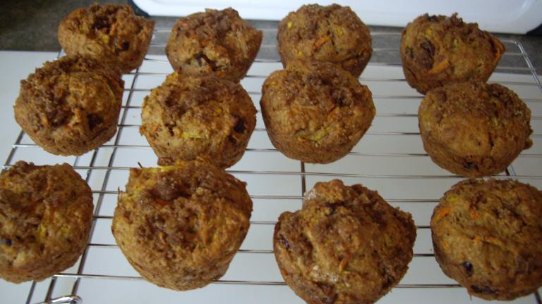Healthy Carrot Zucchini Muffins Created by Sageca