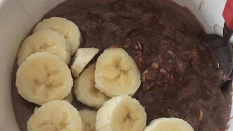 Chocolate Banana Porridge (Oatmeal) created by Anonymous