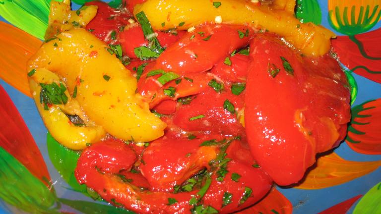 Susan's Italian Roasted Red Peppers Created by Lori Mama