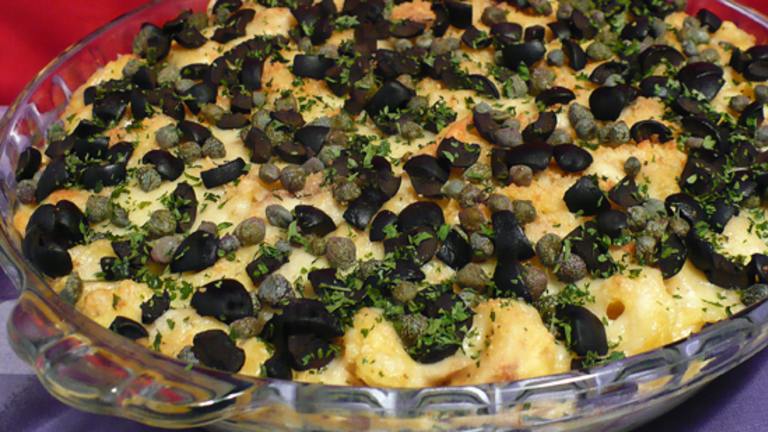 Gnocchi Baked With Tuna, Olives and Capers Created by twissis