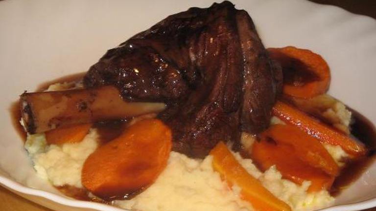 Braised Lamb Shanks With Caramelized Vegetables Created by The Flying Chef