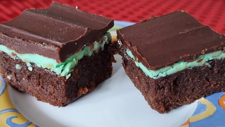 Creme De Menthe Brownies Created by Sean M.