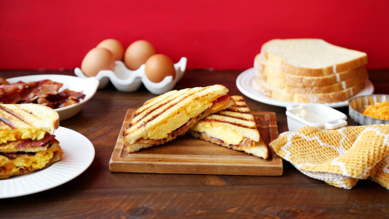 Scrambled Egg Breakfast Panini Created by Jonathan Melendez 