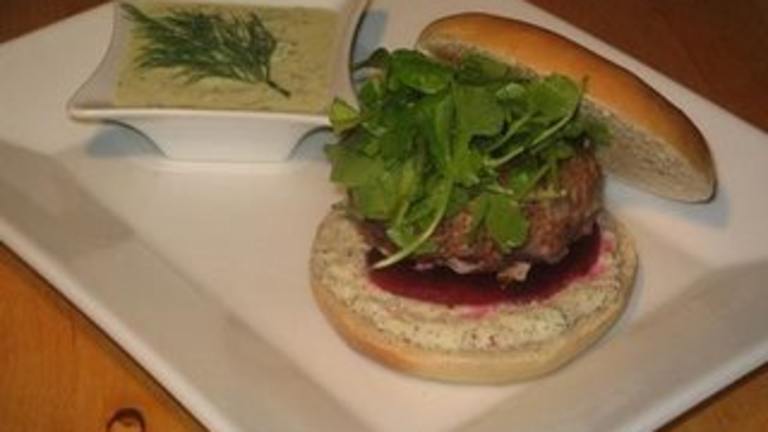 Spiced Lamb Burger With Tzatziki Created by The Flying Chef