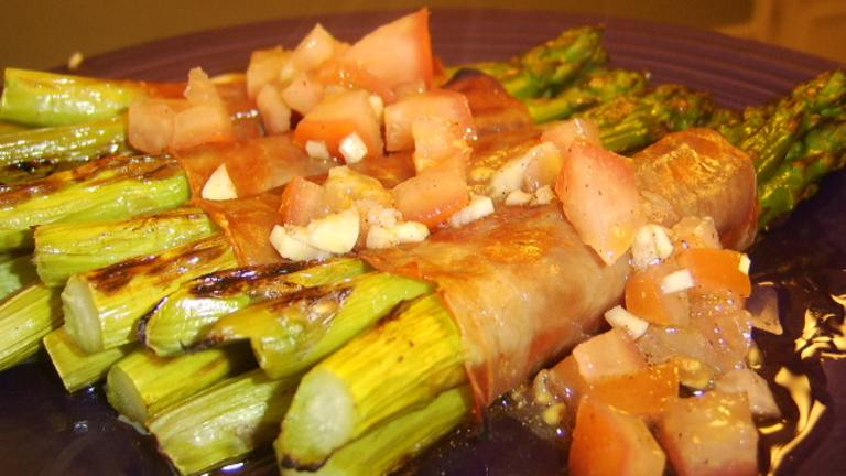 Asparagus Prosciutto Bundles W/Tomato Dressing Created by LifeIsGood