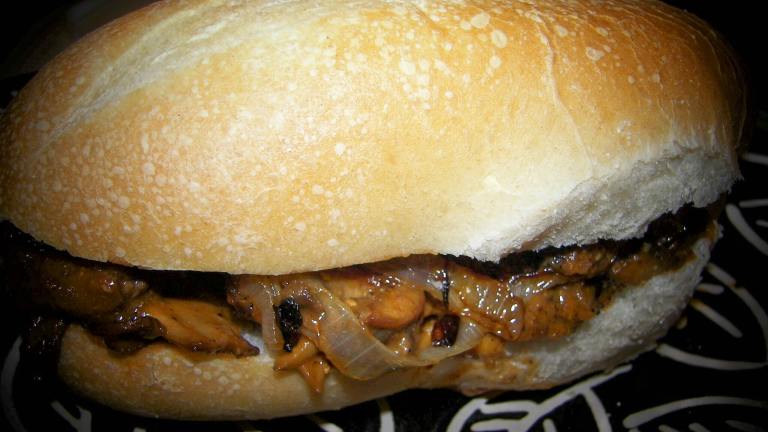 Steak Sandwiches With Crispy Onions Created by Baby Kato