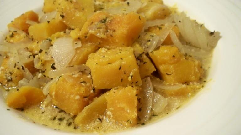 Butternut Squash Braised With Cream and Fresh Thyme Created by Parsley