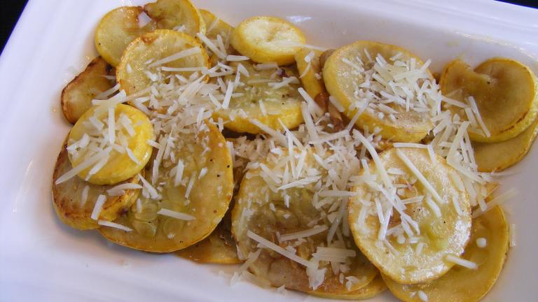 Stir Fry Parmesan Yellow Squash Created by Seasoned Cook