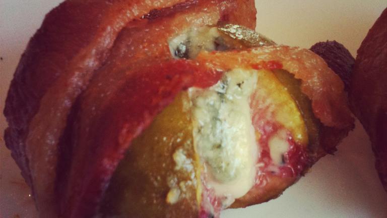 Bacon-Wrapped Figs Stuffed With Blue Cheese Created by chadashleypry