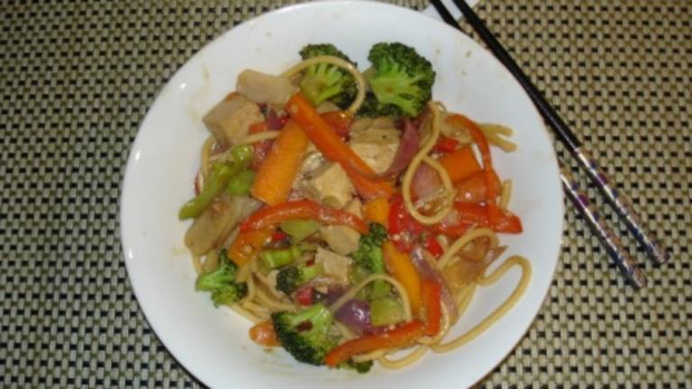 Water Chestnut and Tofu Stir Fry Created by Little Westie