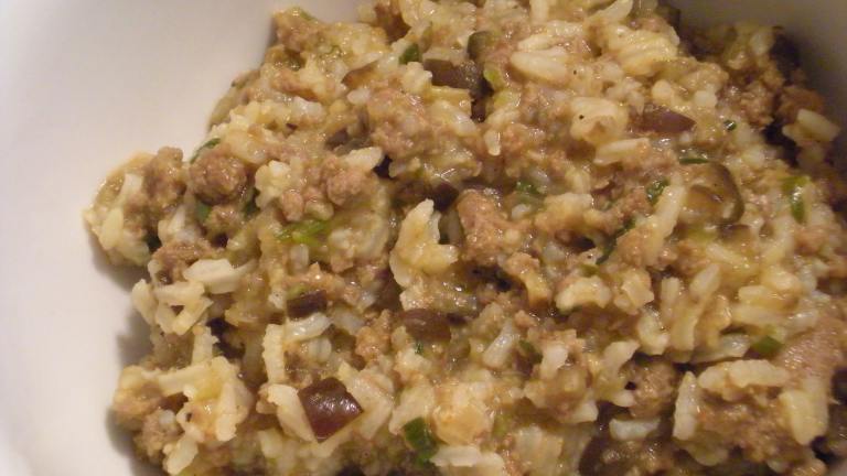 Eggplant Rice Dressing- Cajun created by Mamas Kitchen Hope