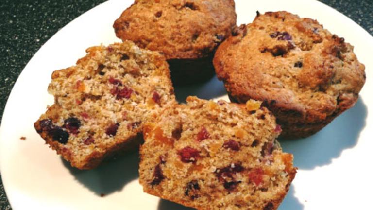 Orange Muffins With Apricots & Cranberries Created by Outta Here